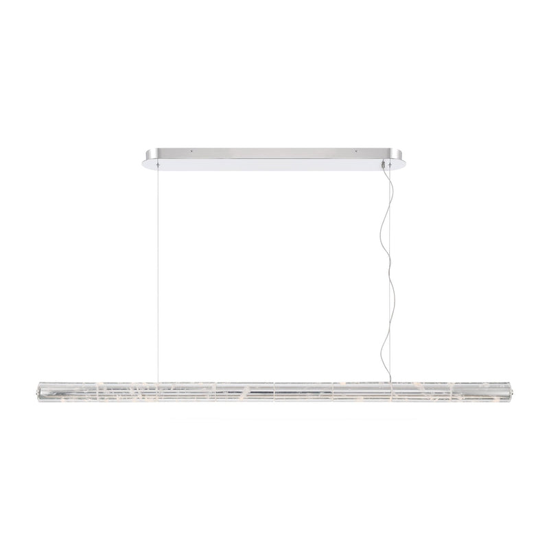 Crystallo 64" Linear Pendant in Polished Nickel