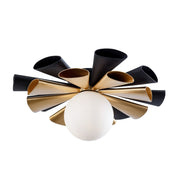 Daphne 18" Wall / Ceiling Light in Matte Black/French Gold