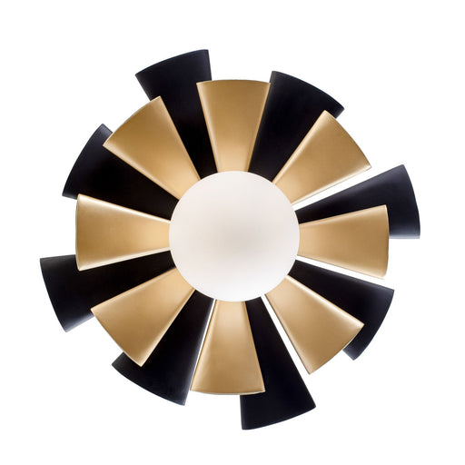 Daphne 18" Wall / Ceiling Light in Matte Black/French Gold