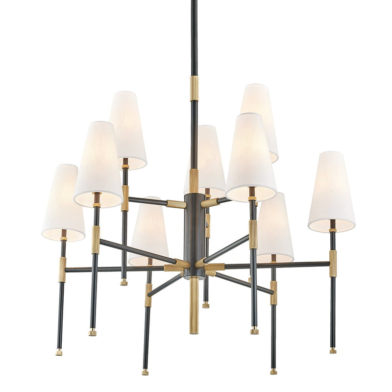 Bowery 9-Light Chandelier in Aged Brass/old Bronze
