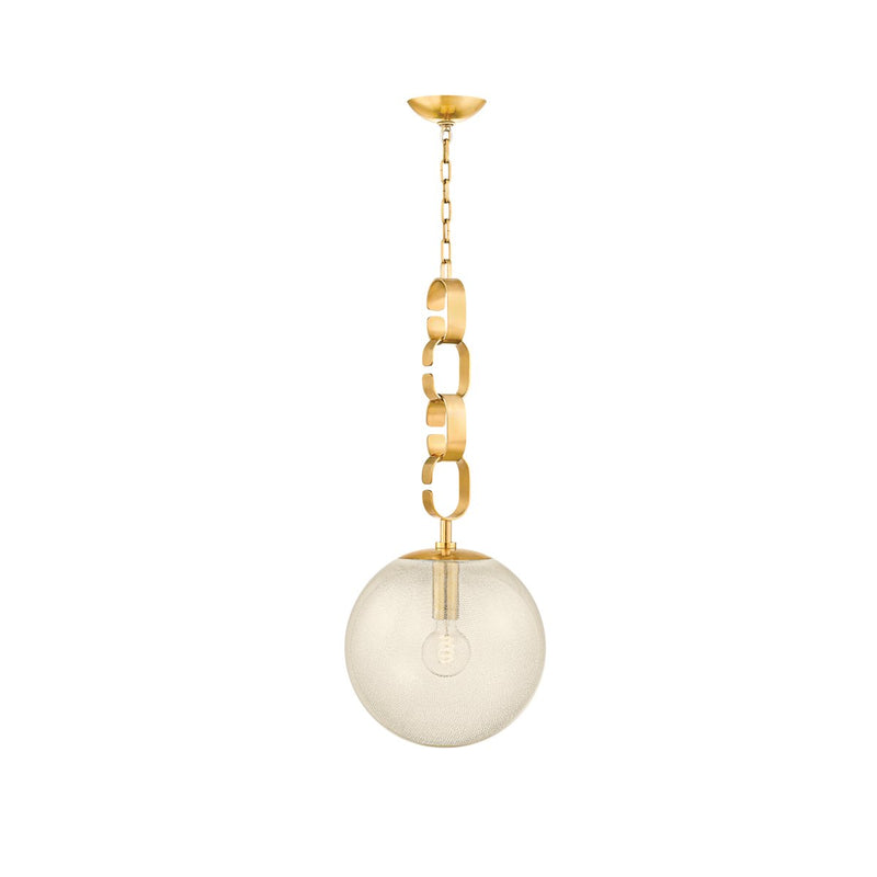 Nessa Small Pendant in Vintage Brass