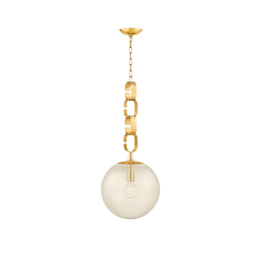 Nessa Small Pendant in Vintage Brass