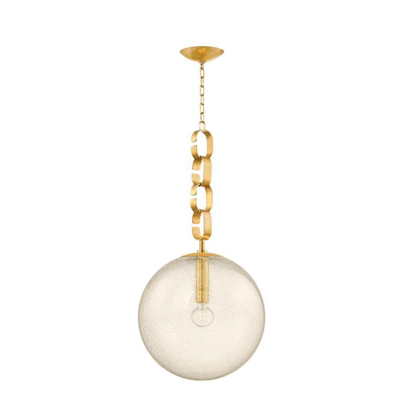 Nessa Large Pendant in Vintage Brass