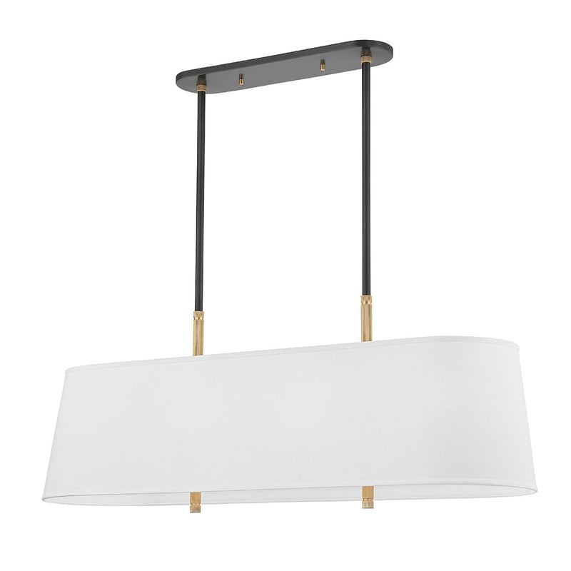 Bowery 8-Light Linear Pendant in Aged Brass/old Bronze