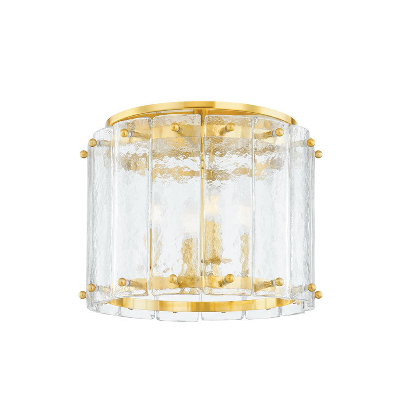 Rio 4-Light Flush Mount in Vintage Polished Brass