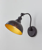 Wallace Wall Lamp in Black/Gold