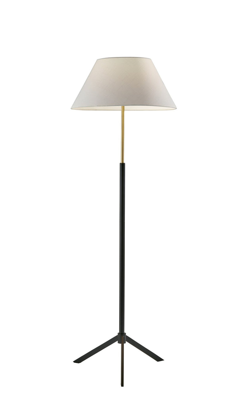 Harvey Floor Lamp in Black W/ Brass
