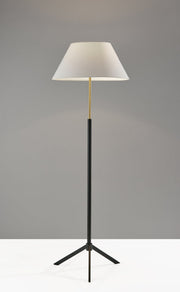 Harvey Floor Lamp in Black W/ Brass