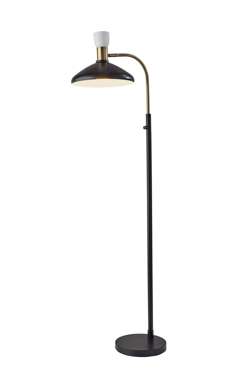 Patrick Floor Lamp in Black W/ Brass