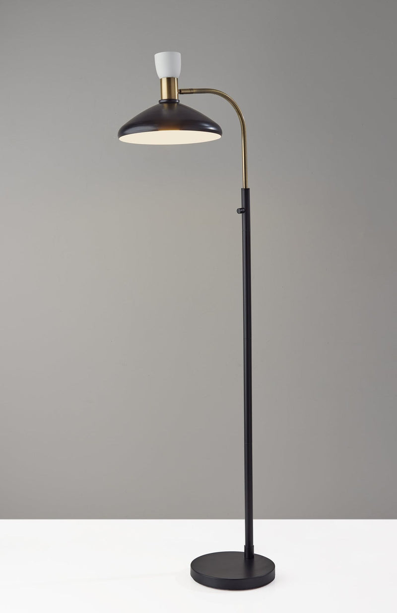 Patrick Floor Lamp in Black W/ Brass