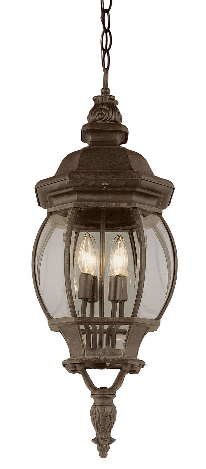 Parsons 4-Light 11" Outdoor Hanging Lantern in Rust