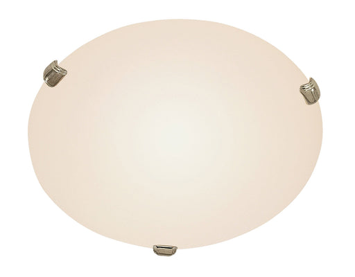 Cullen 2-Light Flushmount in Brushed Nickel with White Frosted Glass