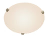 Cullen 2-Light Flushmount in Brushed Nickel with White Frosted Glass