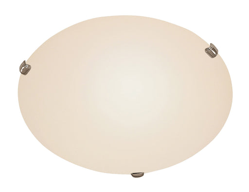 Cullen 3-Light Flushmount in Brushed Nickel with White Frosted Glass