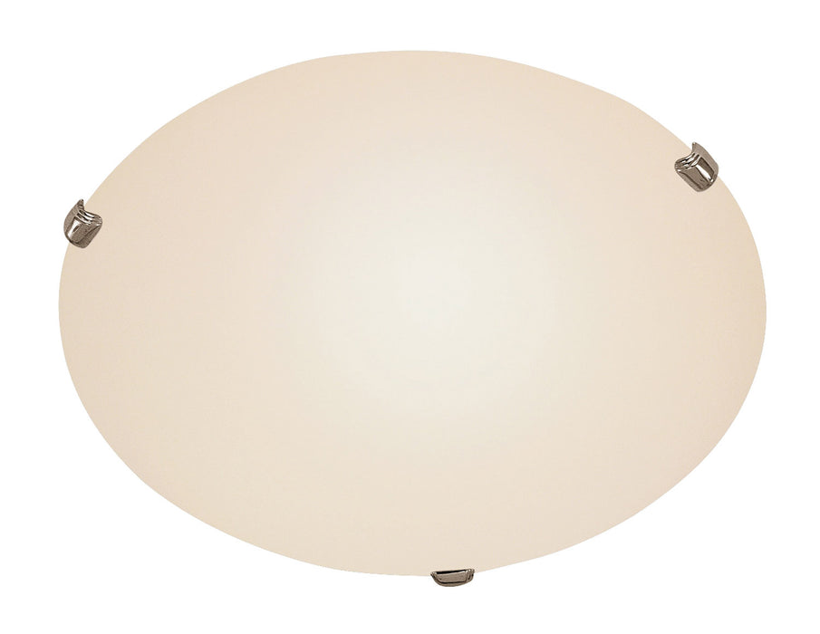 Cullen 3-Light Flushmount in Brushed Nickel with White Frosted Glass