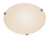 Cullen 3-Light Flushmount in Brushed Nickel with White Frosted Glass