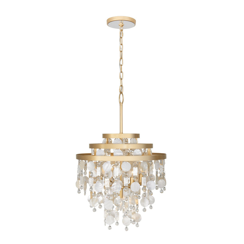 Kalani 5-Light 20" Multi-Light Pendant in French Gold