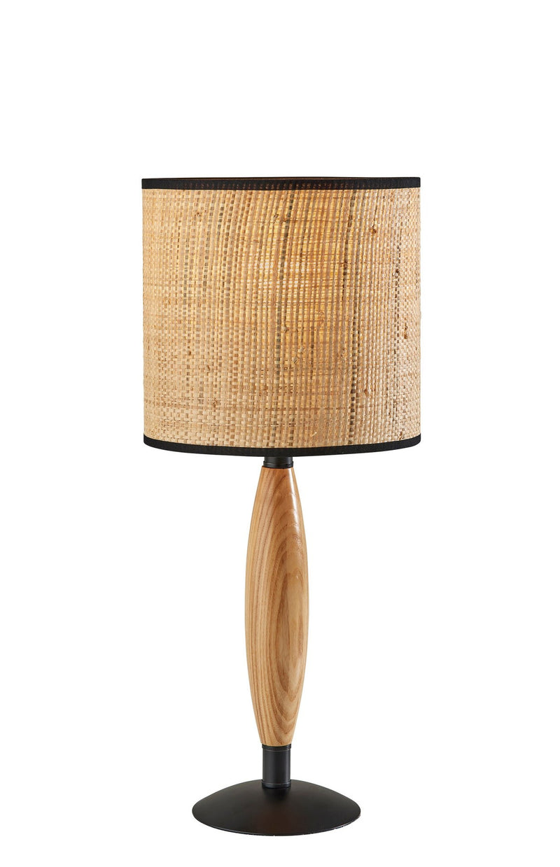 Cayman Table Lamp in Black & Natural Wood