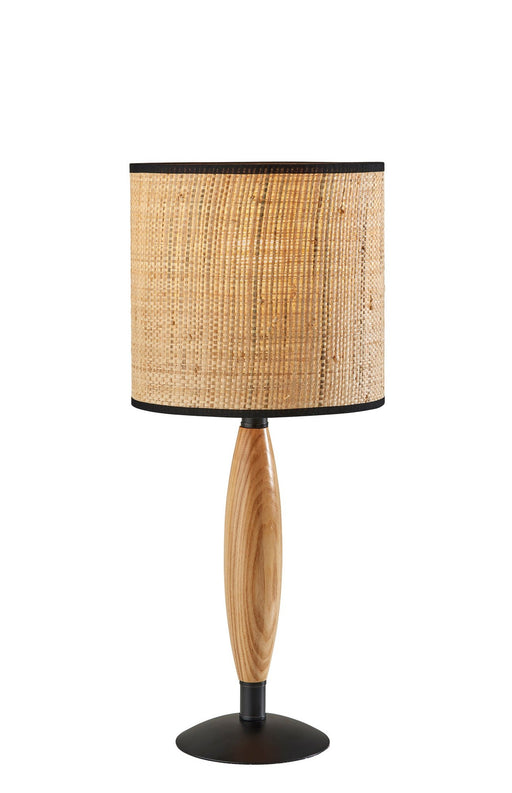 Cayman Table Lamp in Black & Natural Wood
