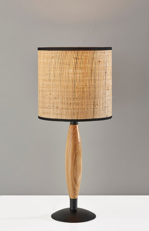Cayman Table Lamp in Black & Natural Wood