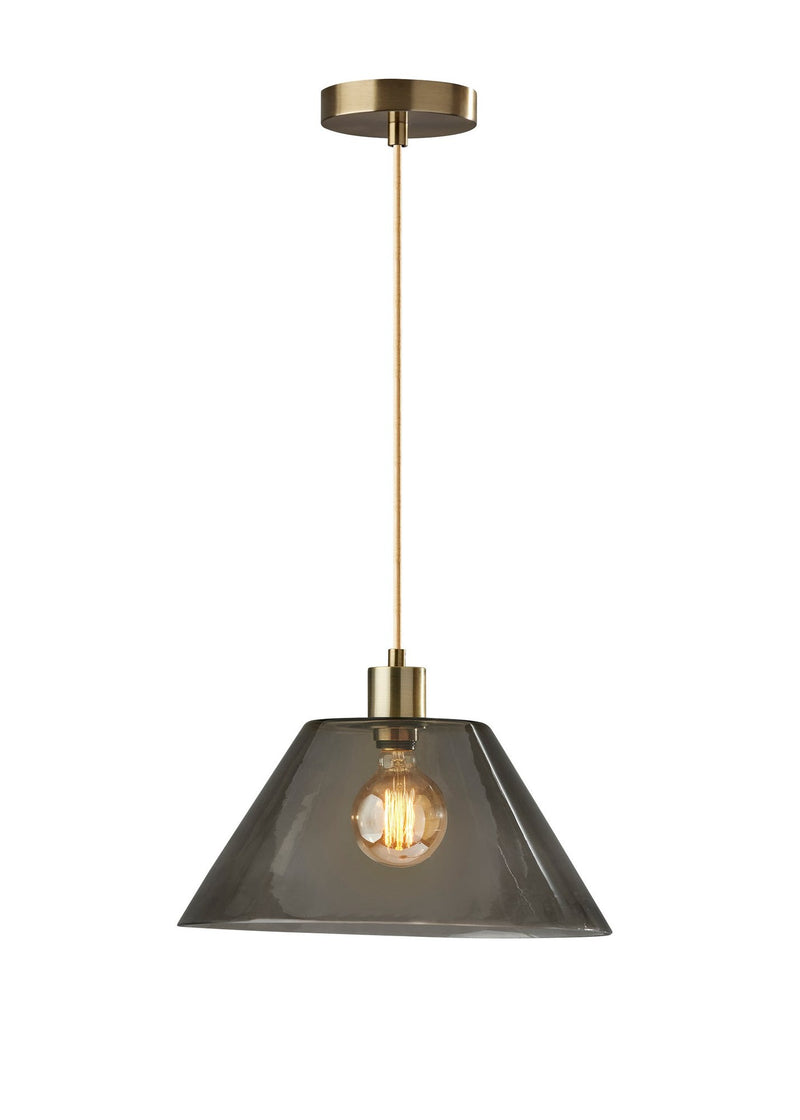 Zoe Pendant in Antique Brass