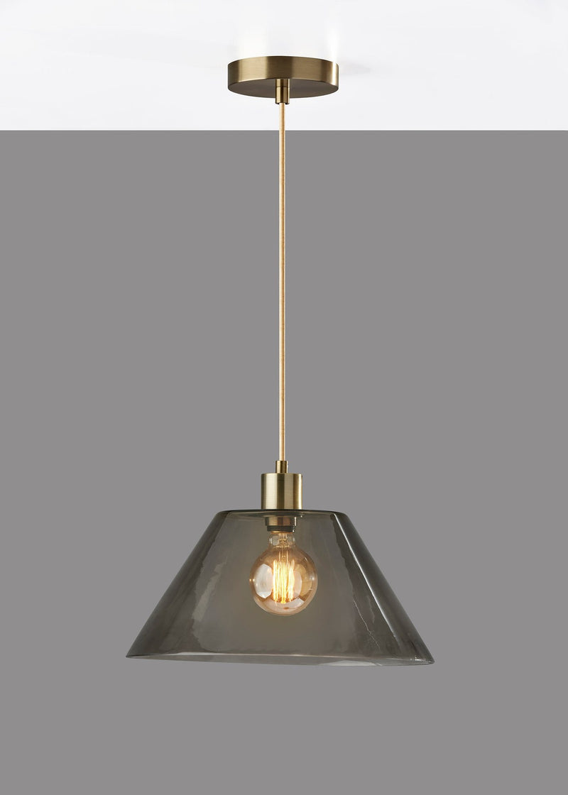 Zoe Pendant in Antique Brass
