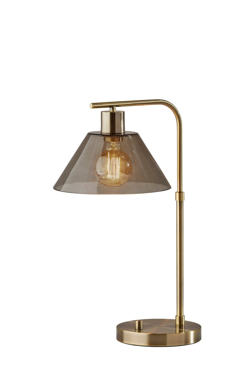 Zoe Desk Lamp in Antique Brass