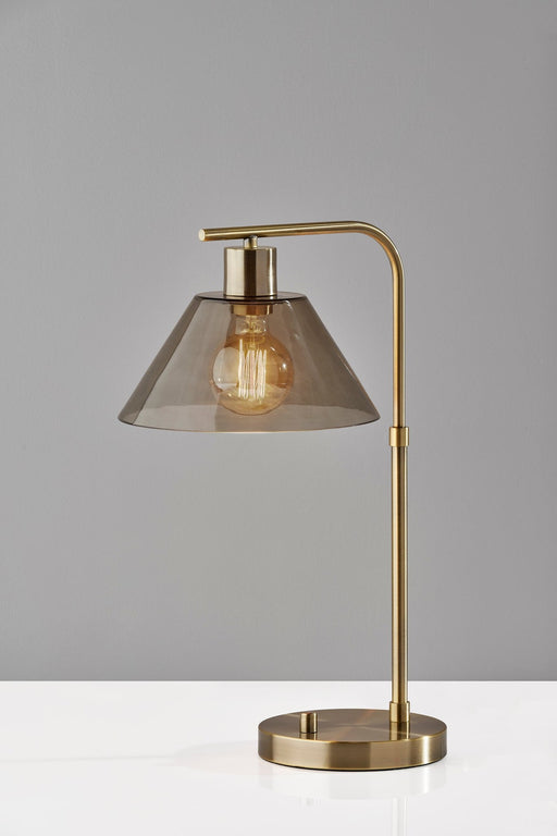 Zoe Desk Lamp in Antique Brass