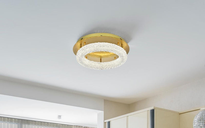 Bowen 18" Flush Mount in Satin Gold