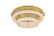 Bowen 2-Light 29.5" Flush Mount in Satin Gold
