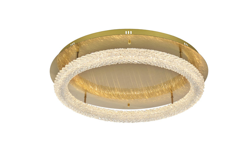 Bowen 29.5" Flush Mount in Satin Gold