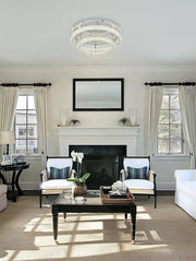 Bowen 2-Light 33.5" Flush Mount in Chrome
