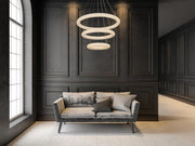 Bowen 3-Light 32" Pendant in Chrome