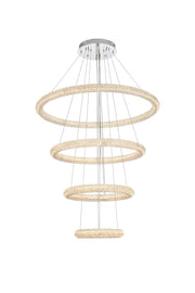 Bowen 4-Light 42" Chandelier in Chrome