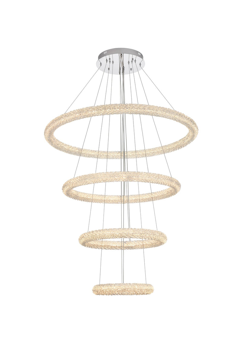 Bowen 4-Light 42" Chandelier in Chrome
