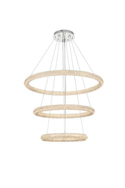 Bowen 3-Light 42" Chandelier in Chrome