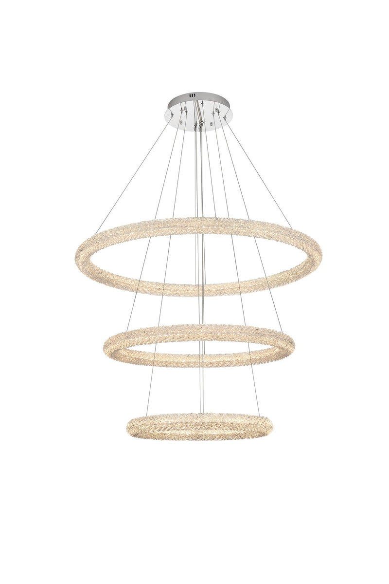 Bowen 3-Light 42" Chandelier in Chrome
