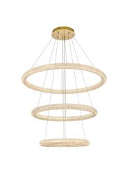 Bowen 3-Light 42" Chandelier in Satin Gold