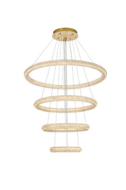 Bowen 4-Light 42" Chandelier in Satin Gold