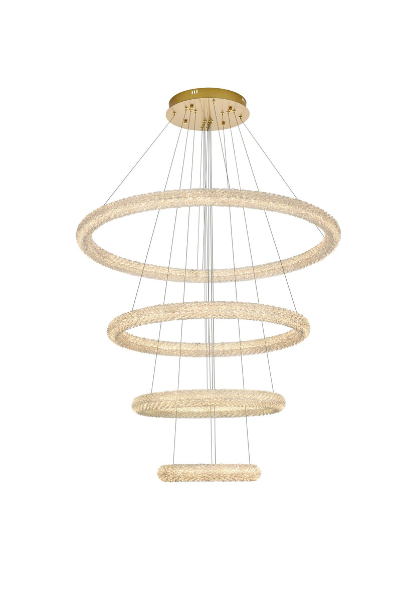 Bowen 4-Light 42" Chandelier in Satin Gold