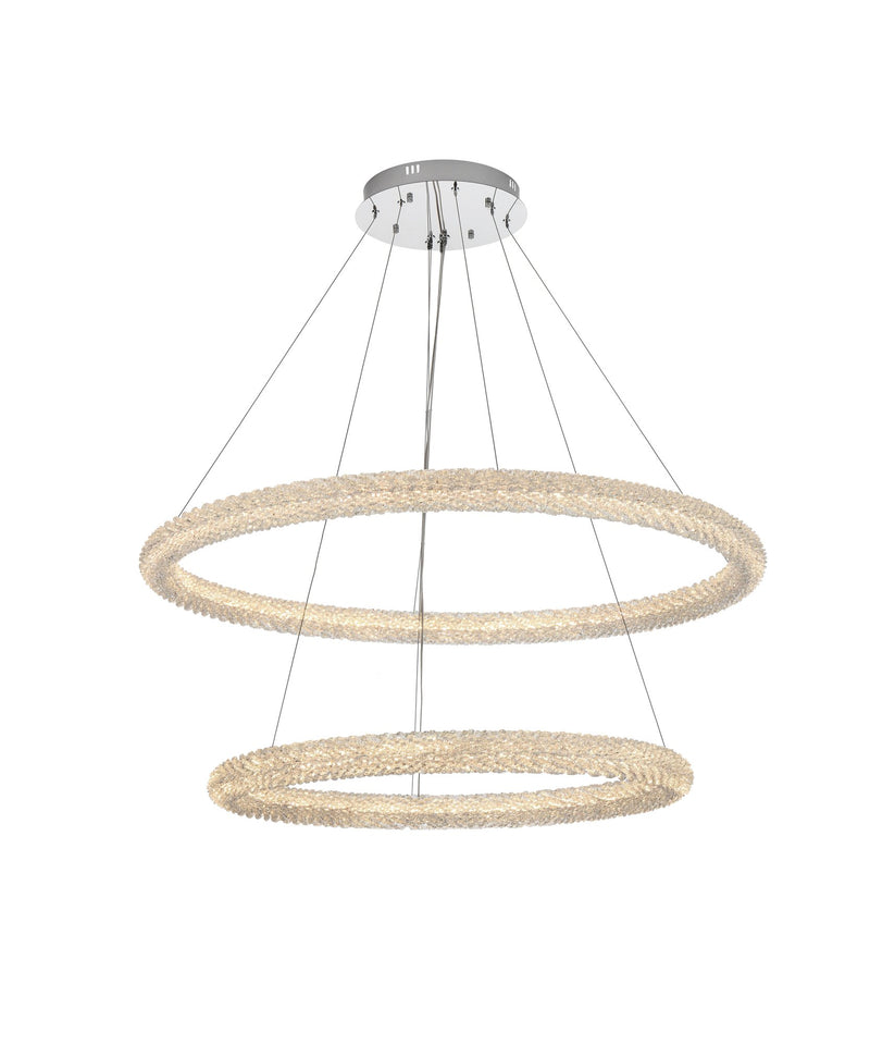 Bowen 2-Light 42" Chandelier in Chrome