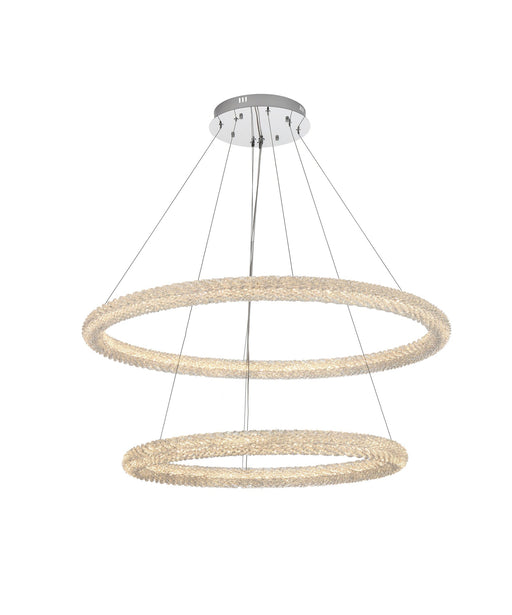 Bowen 2-Light 42" Chandelier in Chrome