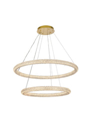 Bowen 2-Light 42" Chandelier in Satin Gold
