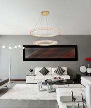 Bowen 2-Light 42" Chandelier in Satin Gold