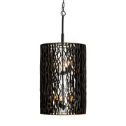 Estela 6-Light 16" Foyer Pendant in Matte Black/French Gold