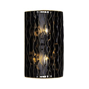 Estela 2-Light 16" Wall Sconce in Matte Black/French Gold