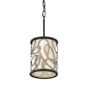 Scribble 8" Mini Pendant in Matte Black/Artifact