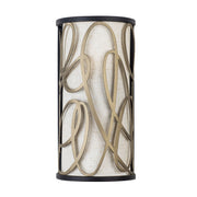 Scribble 2-Light 16" Wall Sconce in Matte Black/Artifact