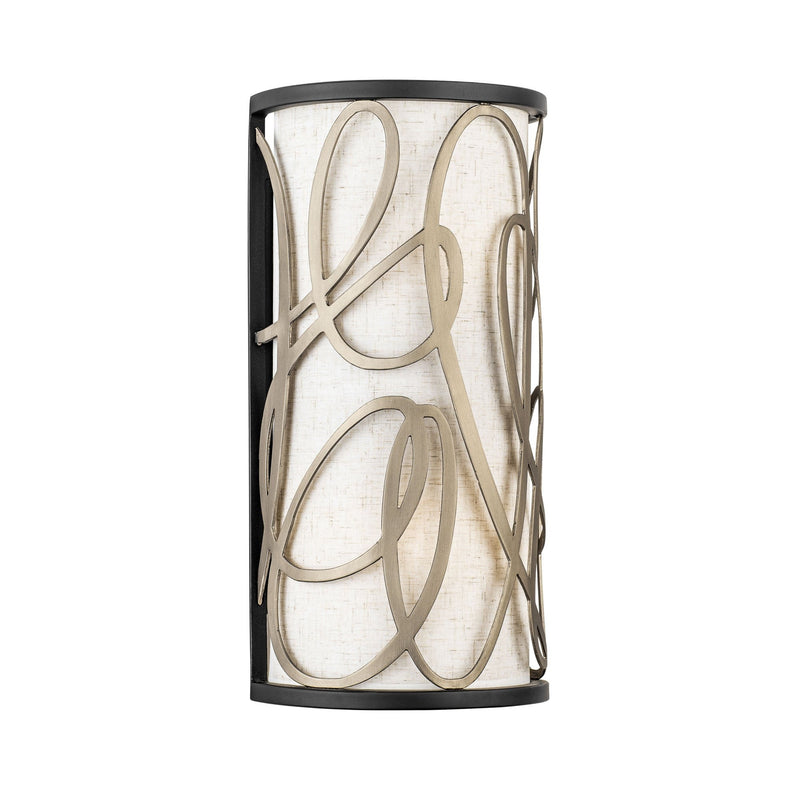 Scribble 2-Light 16" Wall Sconce in Matte Black/Artifact