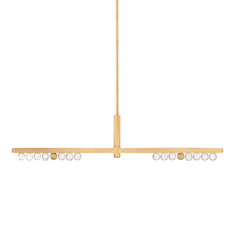 Annecy 2-Light Linear Pendant in Vintage Brass